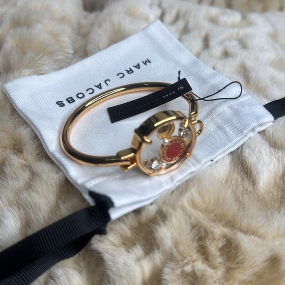 Marc Jacobs Gold and Red Floating Charm Bracelet with Crystals and Pearls - Picture 10 of 10